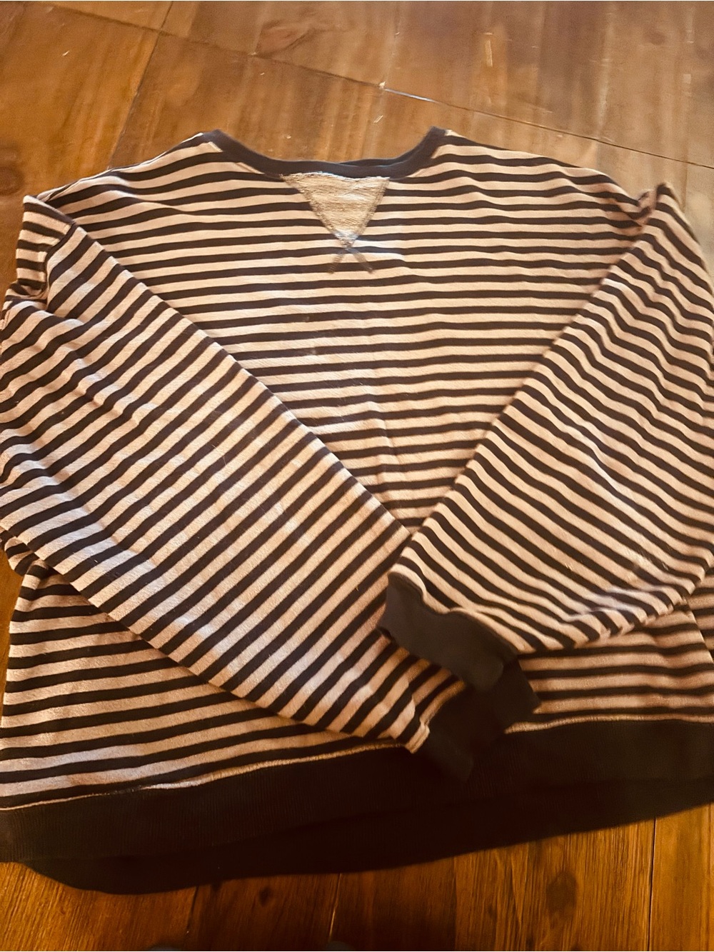 We The Free Brown and Black Striped Pullover